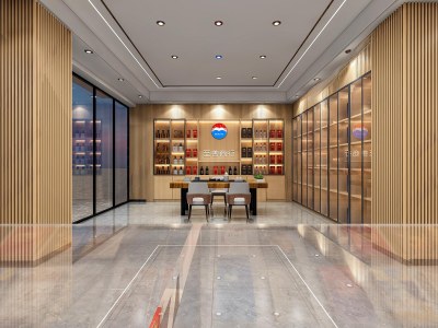 现代烟酒店3D模型下载